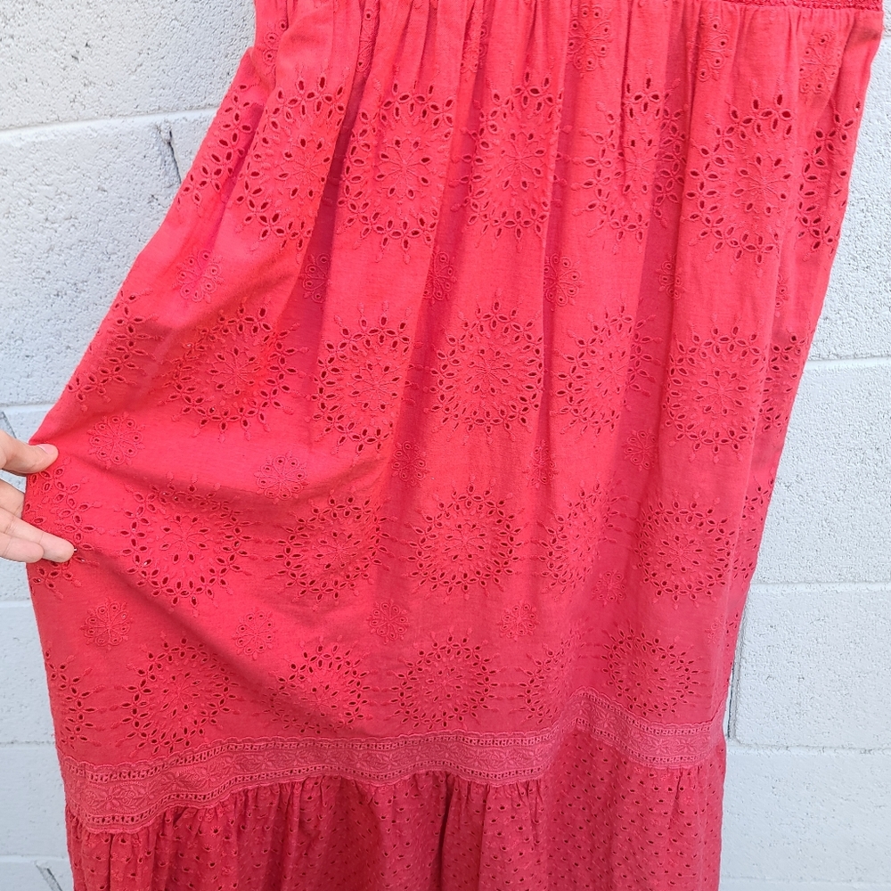 Alice + Olivia | Levine Broderie-Anglaise Cotton Linen Blend Maxi Dress NEW - Picture 6 of 16